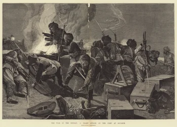 The War in the Soudan, a Night Attack on the Camp at Souakim